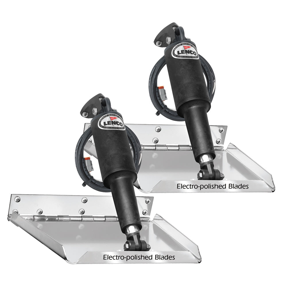 Lenco 18" x 14" Standard Performance Trim Tab Kit with o Switch Kit 12V