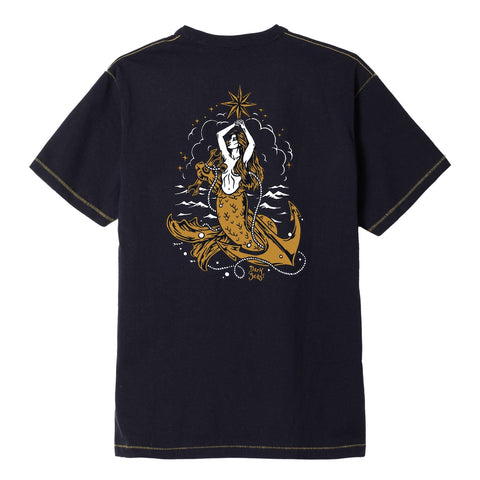 Dark Seas Folklore Blind Stitch Tee 304900031 — M / Heather navy