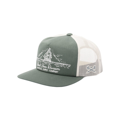Dark Seas Tall Ship Hat 321000600 — O/S / Green/white