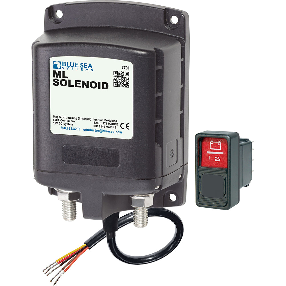 Blue Sea Systems 7701 ML-Series Solenoid with Contura Switch 12VDC