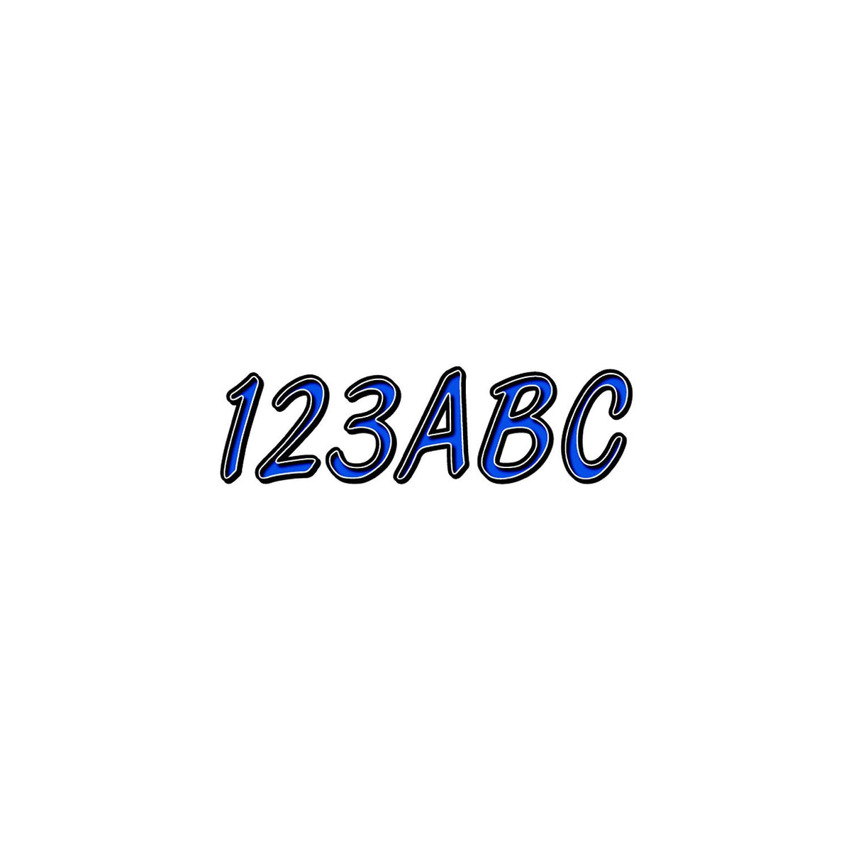 Hardline Series 400 Registration Kit, Smooth Cursive Font With Left to Right Color Gradation (Includes 4 Sets of 3" A-Z, 0-9) BLBKG400