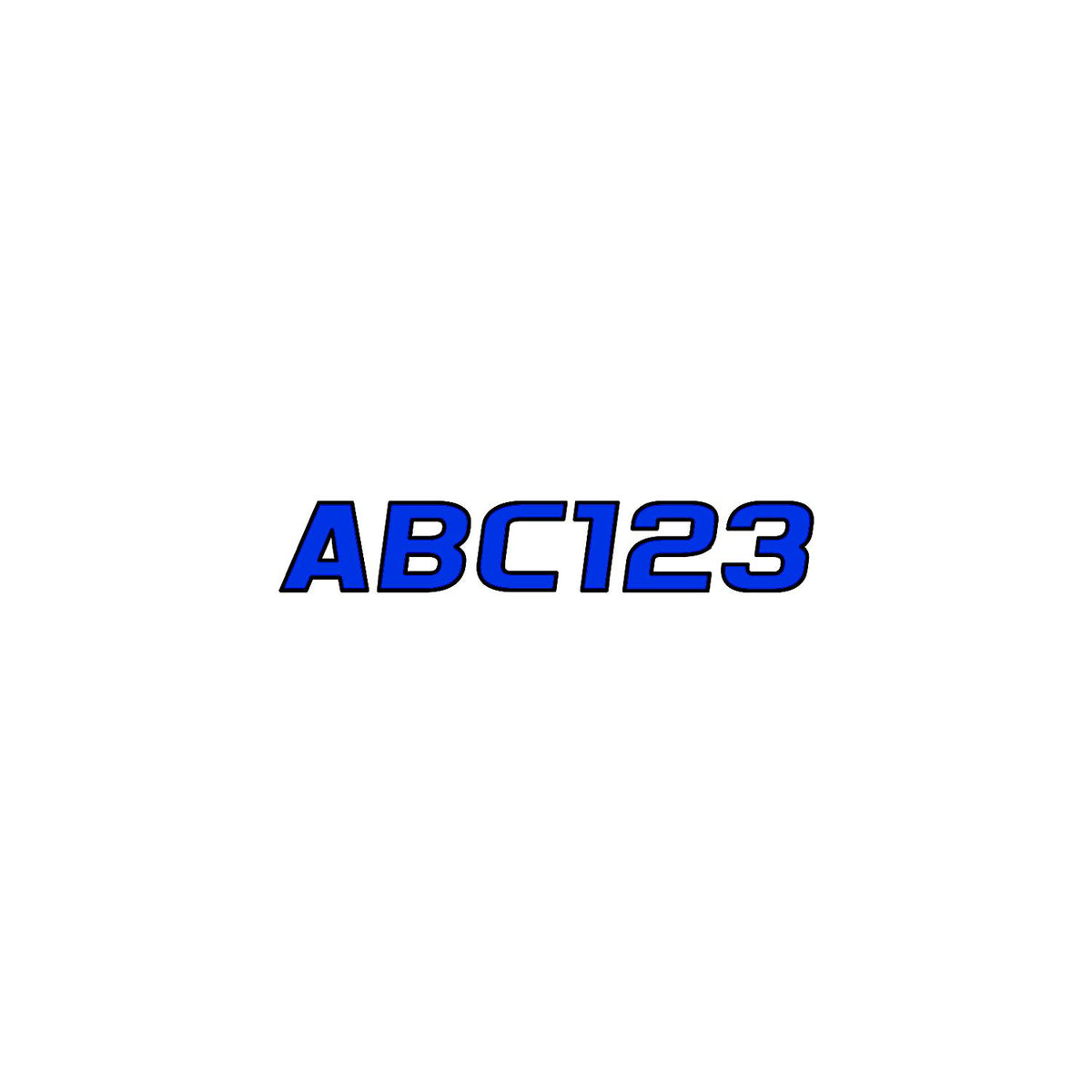 Hardline Series 700 Registration Kit, Solid Fill Colors With Black Outlines and Slanted European Font (Includes 4 Sets of 3" A-Z, 0-9) BLBLK700