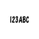 Hardline Series 200EC Registration Kit, Solid Color With Cursive Font (Includes 4 Sets of 3" A-Z, 0-9) BLK200EC