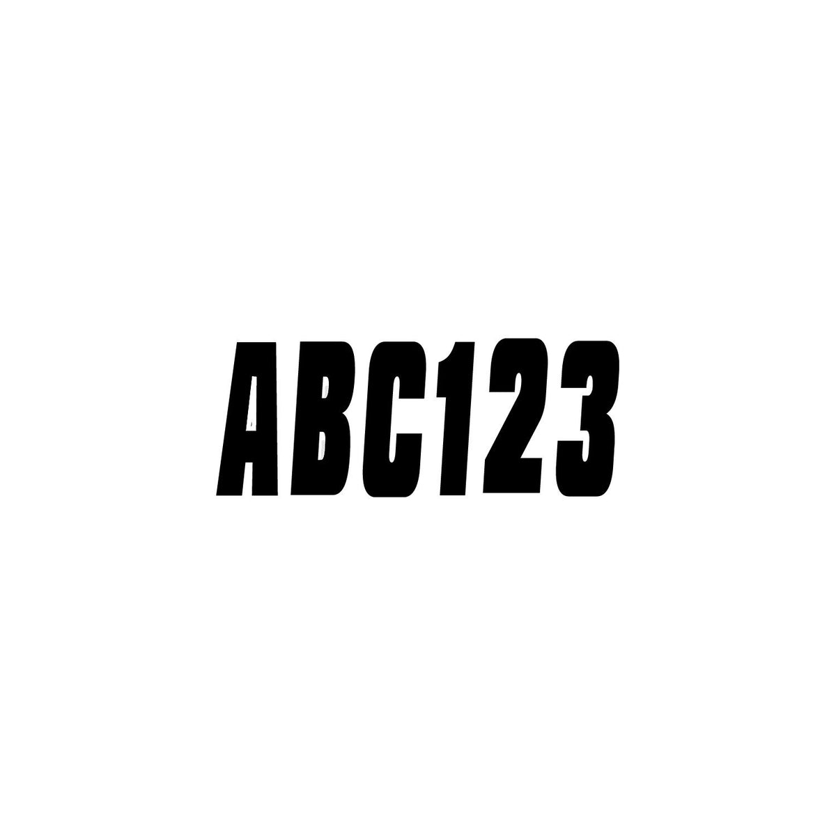 Hardline Series 350 Registration Kit, Solid Color Font (Includes 4 Sets of 3" A-Z, 0-9) BLK350EC