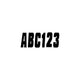 Hardline Series 350 Registration Kit, Solid Color Font (Includes 4 Sets of 3" A-Z, 0-9) BLK350EC