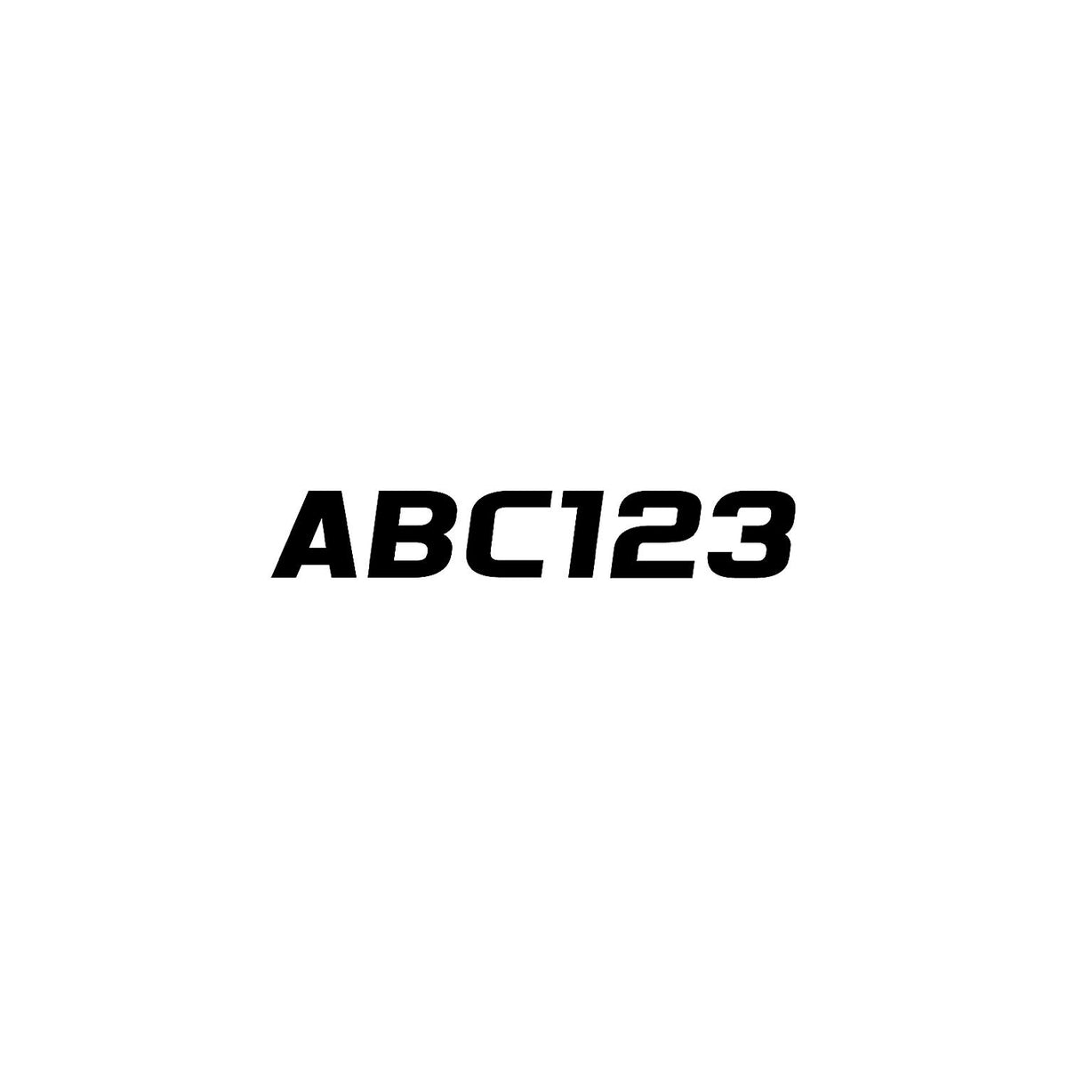 Hardline Series 700EC Registration Kit, Solid Fill Colors With Black Outlines and Slanted European Font (Includes 4 Sets of 3" A-Z, 0-9) BLK700EC