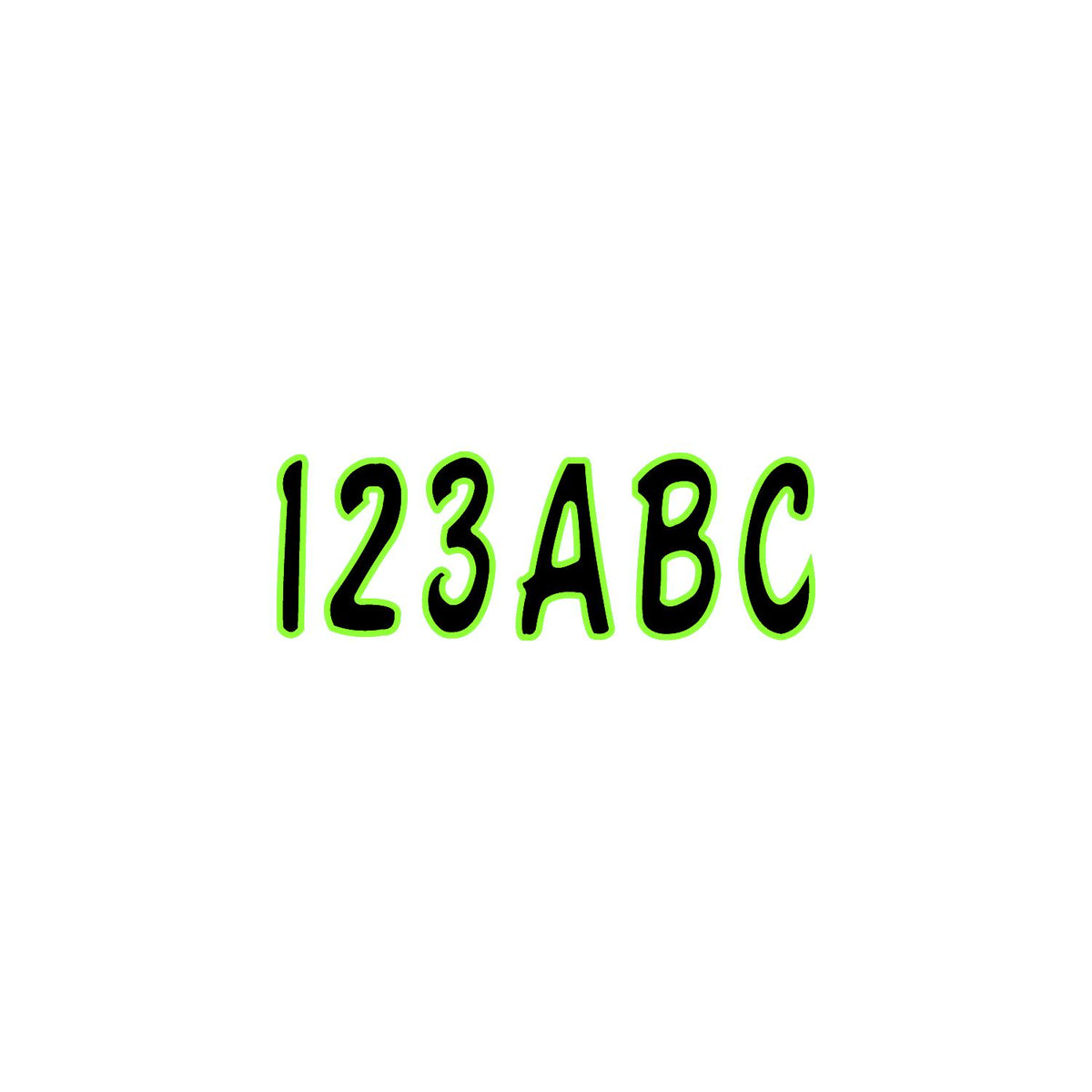 Hardline Series 200 Registration Kit, Cursive Font With Top to Bottom Color Gradations (Includes 4 Sets of 3" A-Z, 0-9) BLKKI200
