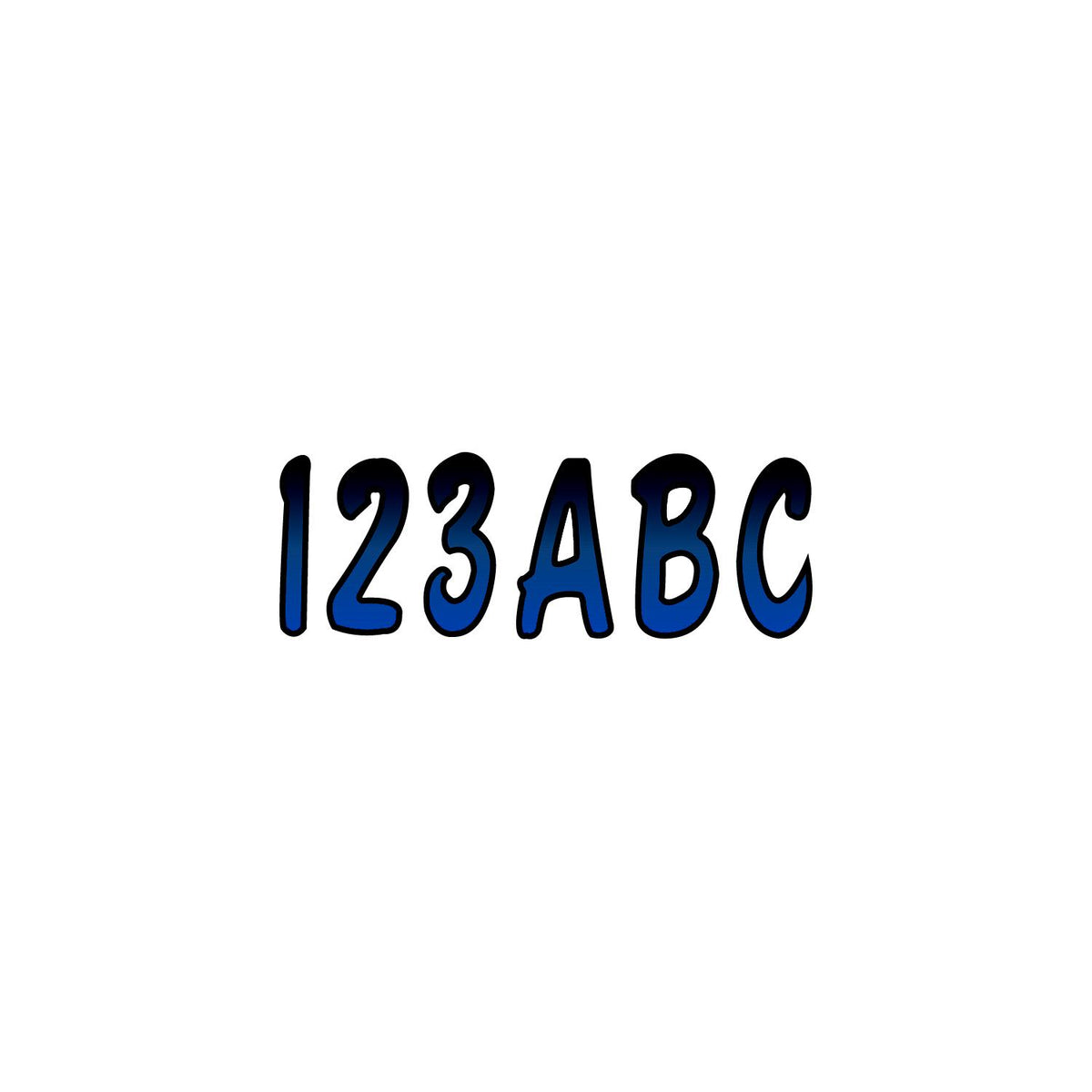Hardline Series 200 Registration Kit, Cursive Font With Top to Bottom Color Gradations (Includes 4 Sets of 3" A-Z, 0-9) BMBKG200