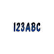 Hardline Series 200 Registration Kit, Cursive Font With Top to Bottom Color Gradations (Includes 4 Sets of 3" A-Z, 0-9) BMBKG200