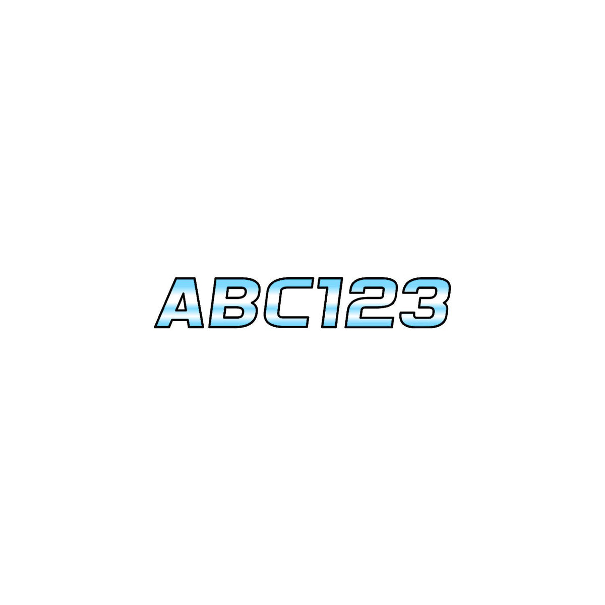 Hardline Series 700 Registration Kit, Solid Fill Colors With Black Outlines and Slanted European Font (Includes 4 Sets of 3" A-Z, 0-9) CHBLK700