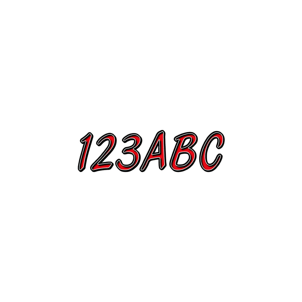 Hardline Series 400 Registration Kit, Smooth Cursive Font With Left to Right Color Gradation (Includes 4 Sets of 3" A-Z, 0-9) REBKG400
