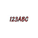 Hardline Series 400 Registration Kit, Smooth Cursive Font With Left to Right Color Gradation (Includes 4 Sets of 3" A-Z, 0-9) REBKG400