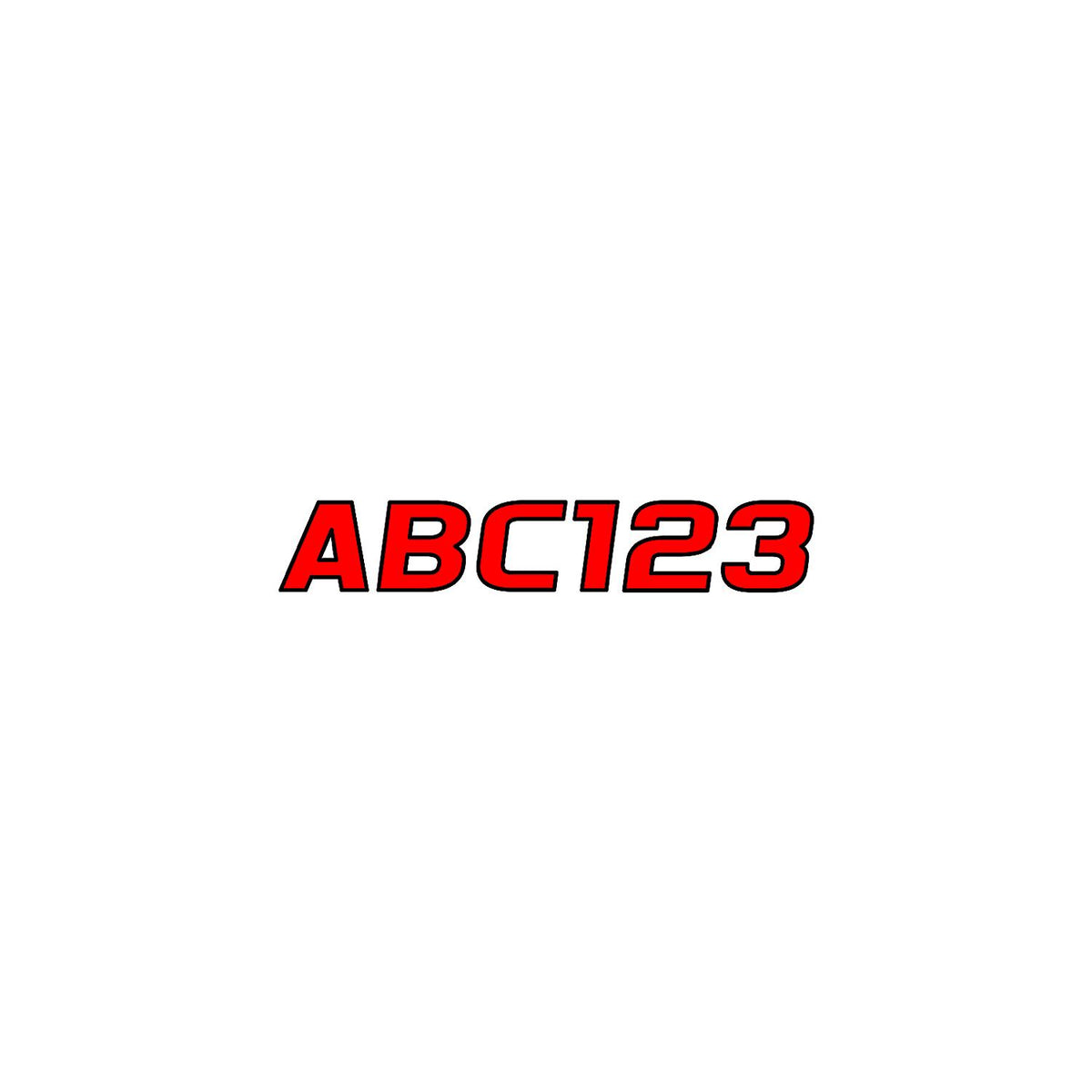 Hardline Series 700 Registration Kit, Solid Fill Colors With Black Outlines and Slanted European Font (Includes 4 Sets of 3" A-Z, 0-9) REBLK700