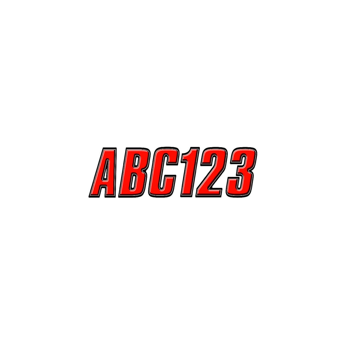 Hardline Series 800 Registration Kit, Block Style Solid Body With Bevel Effect, Contrasting Outline (Includes 4 Sets of 3" A-Z, 0-9) REBLK800