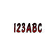 Hardline Series 200 Registration Kit, Cursive Font With Top to Bottom Color Gradations (Includes 4 Sets of 3" A-Z, 0-9) RUBKG200