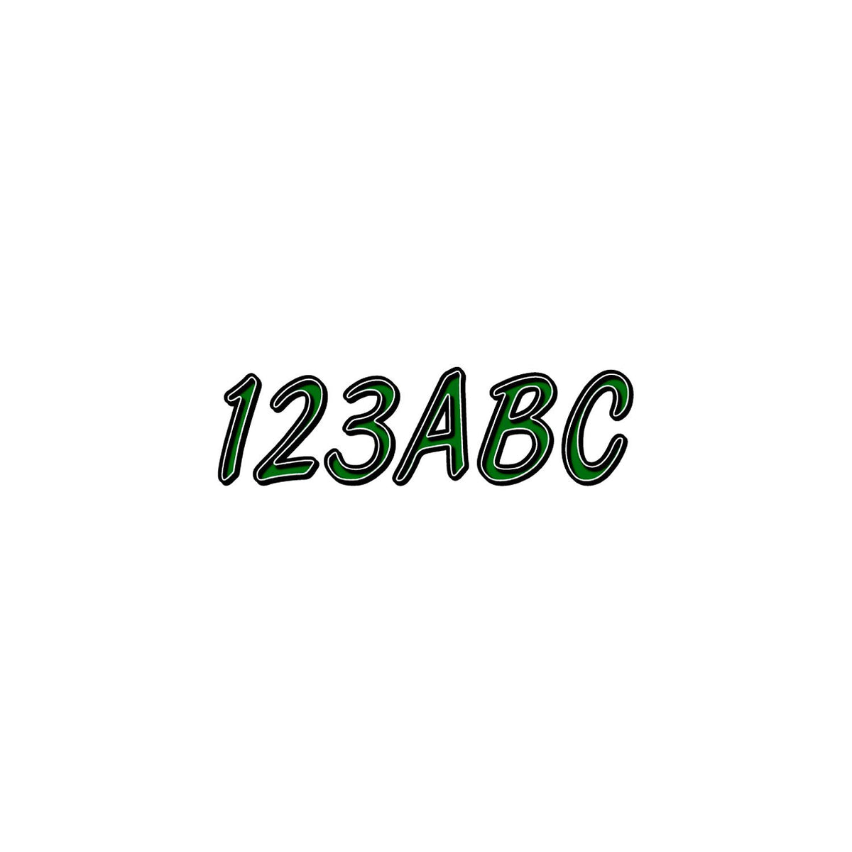 Hardline Series 400 Registration Kit, Smooth Cursive Font With Left to Right Color Gradation (Includes 4 Sets of 3" A-Z, 0-9) TEBKG400