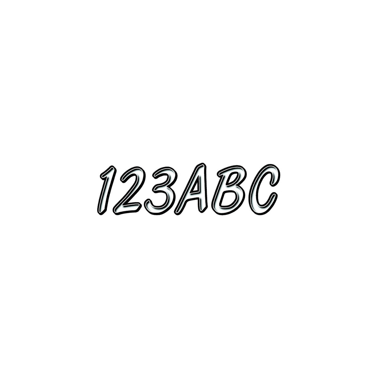 Hardline Series 400 Registration Kit, Smooth Cursive Font With Left to Right Color Gradation (Includes 4 Sets of 3" A-Z, 0-9) WHBKG400