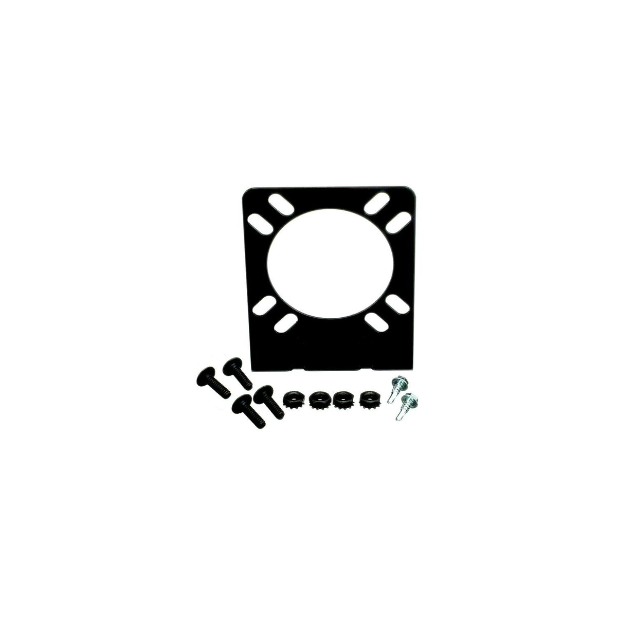 Pollak COATED RIGHT ANGLE MOUNTING BRACKET FOR 7-BLADE RV & 6- POLE ROUND SOCKETS