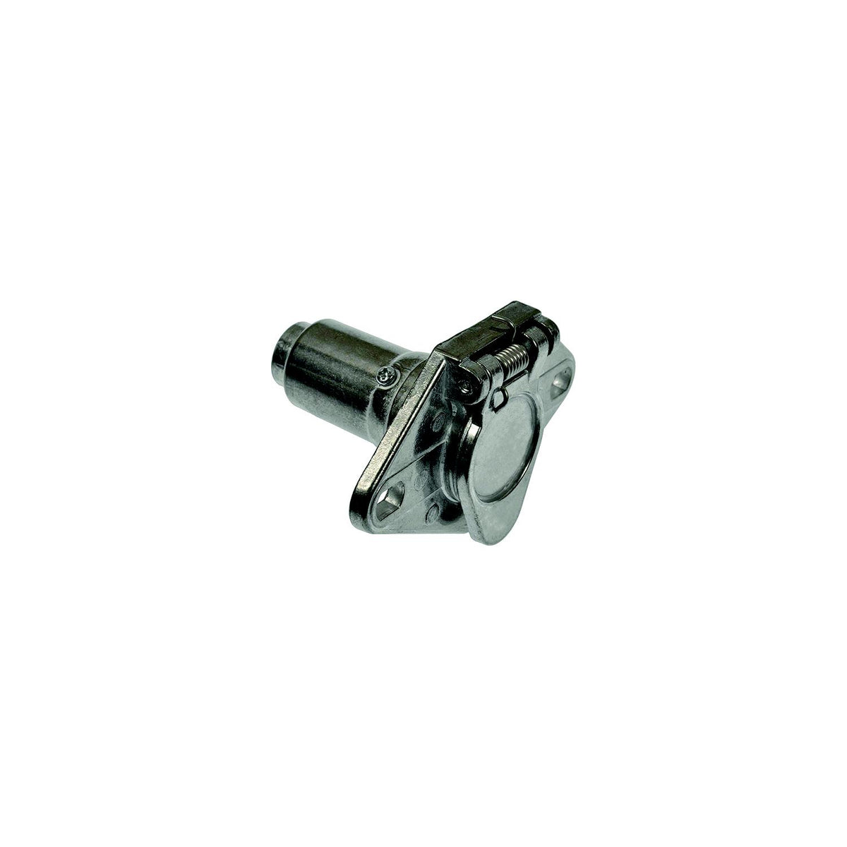 Pollak 6-Pole Round Connector Metal Vehicle End W/ Concealed Terminals