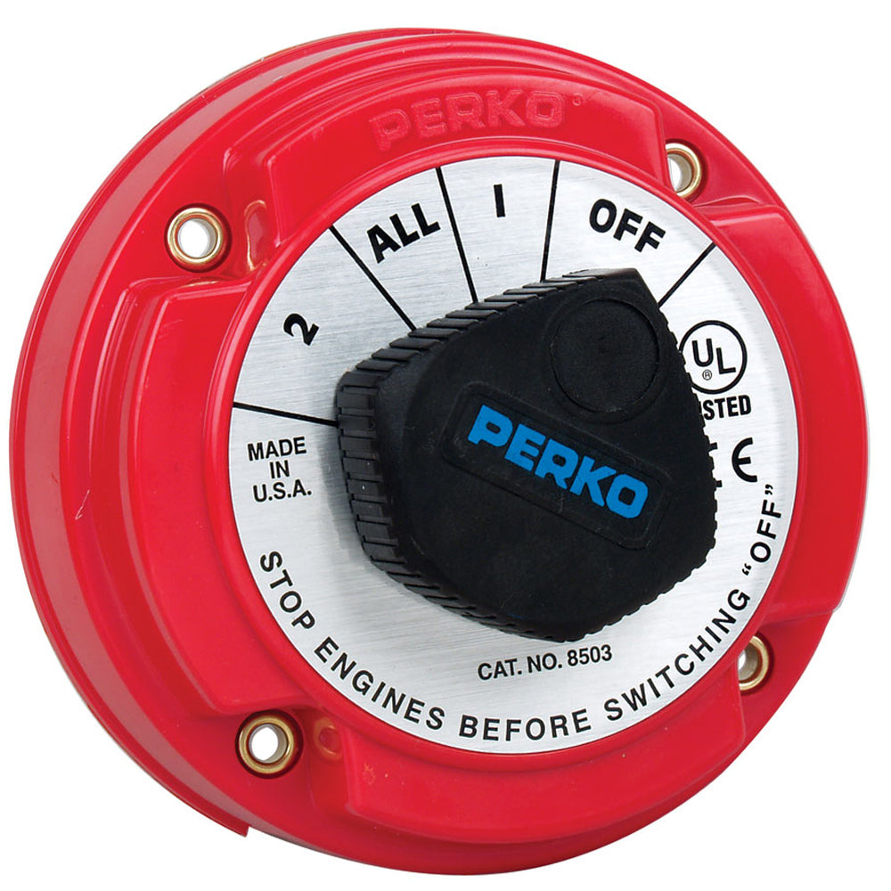 Perko 8503DP Medium Duty Battery Selector Switch with Alternator Field Disconnect with o Key Lock