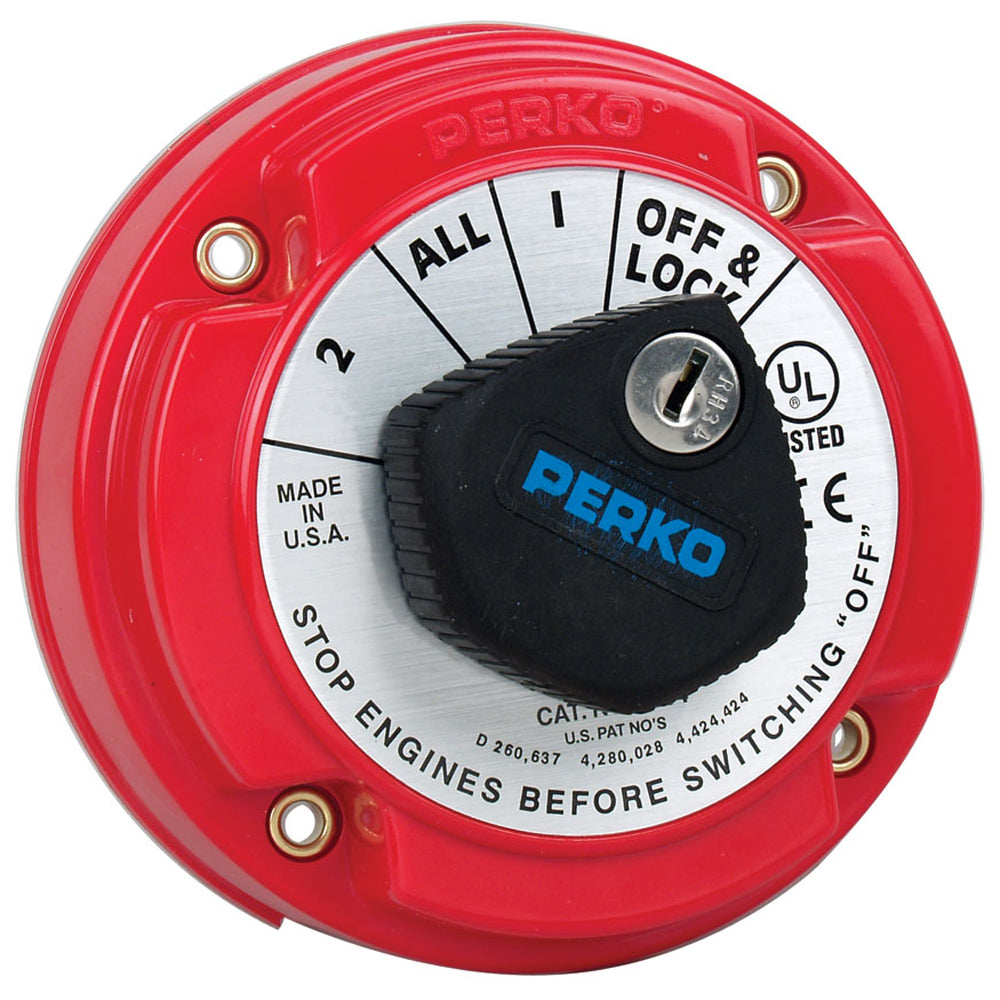 Perko 8504DP Medium Duty Battery Selector Switch with Alternator Field Disconnect & Key Lock