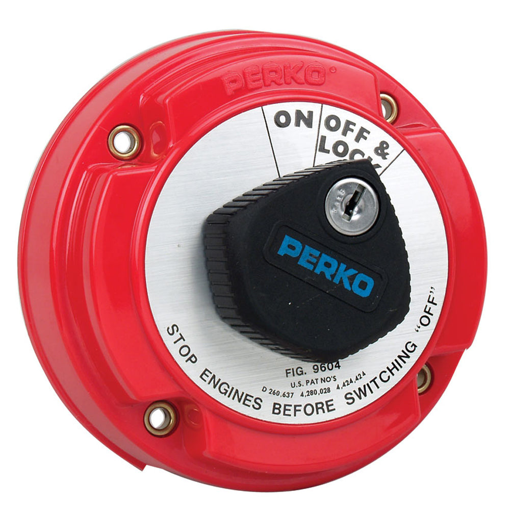 Perko Medium Duty Main Battery Disconnect Switch with Alternator Field Disconnect & Key Lock