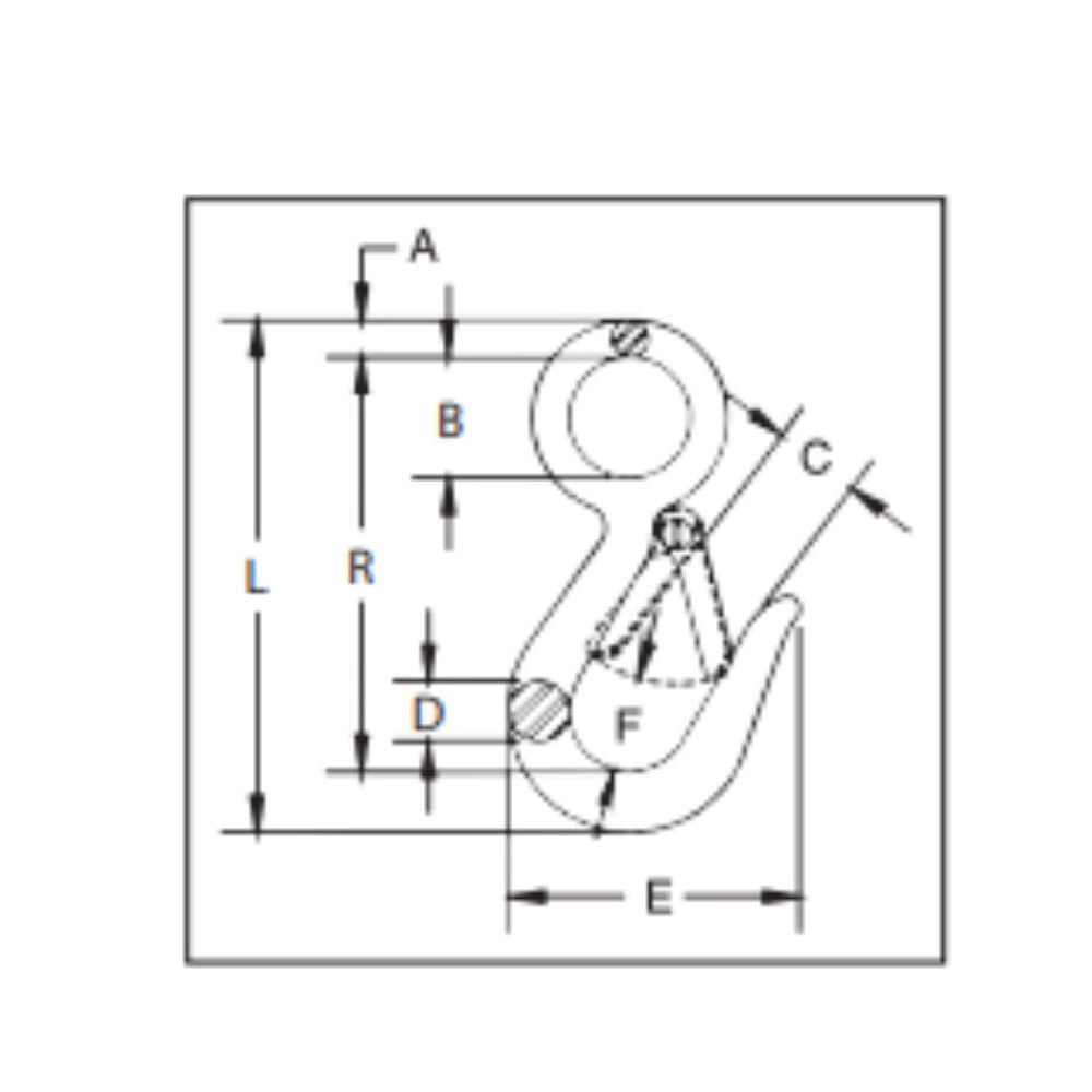Crosby - Galvanized Q+T Hook With Latch