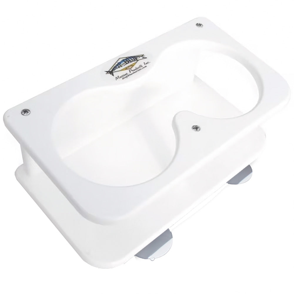 Deep Blue Marine Double Drink Holder with Suction Cups