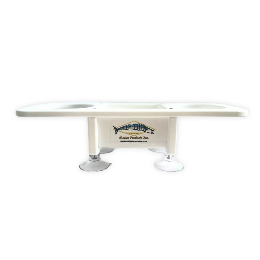 Deep Blue Marine Double Drink Holder with Center Storage