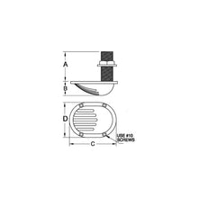Groco STH Bronze Scoop Thru-Hull With Nut 1-1/2in