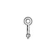 Chicago Hardware Regular Eyebolt, Galvanized 080910