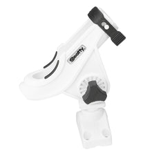 Scotty 280 Bait Caster/Spinning Rod Holder with 241 Deck/Side Mount - White