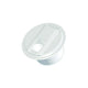 RV Designer Cable Hatch, Round, Universal Style, Polar White -- 5" x 3"