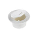 RV Designer Deluxe Cable Hatch, Round, Polar White -- 5.2" x 2.6" (Replaceable Lid)