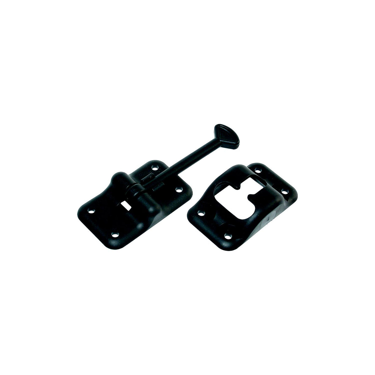 RV Designer Entry Door Holder - Plastic T - 3 1/2" - Black