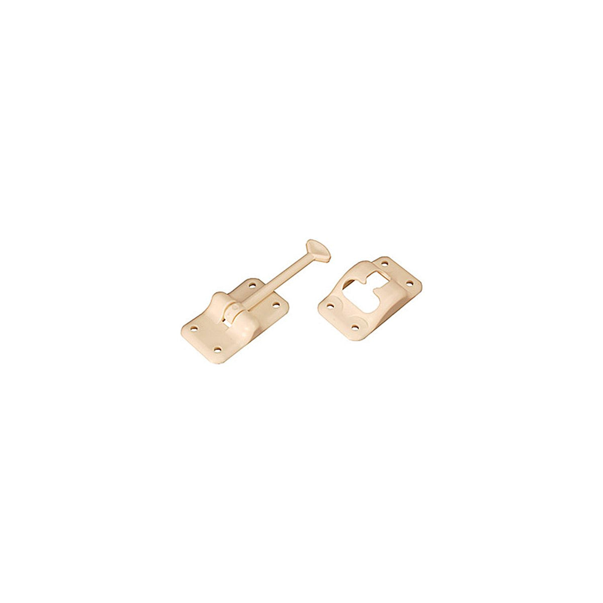RV Designer Entry Door Holder - Plastic T - 3 1/2" - Col White