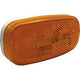 RV Designer Oblong Reflex Incandescent Marker Light White base, Amber
