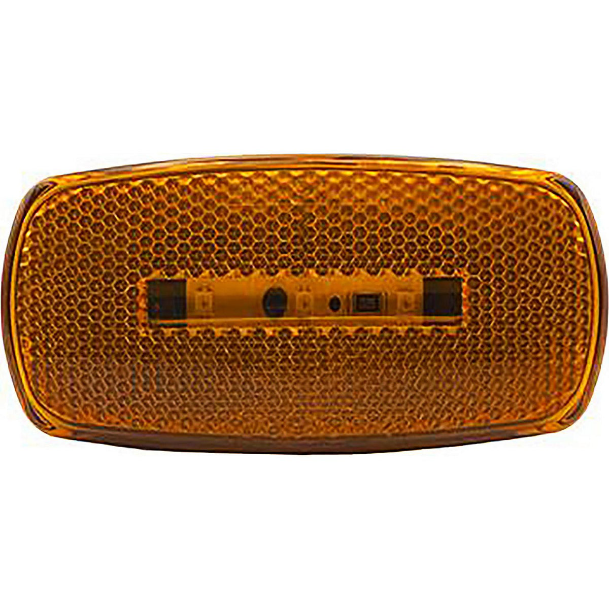 RV Designer Oblong Reflex LED Marker Light, Amber, Black base