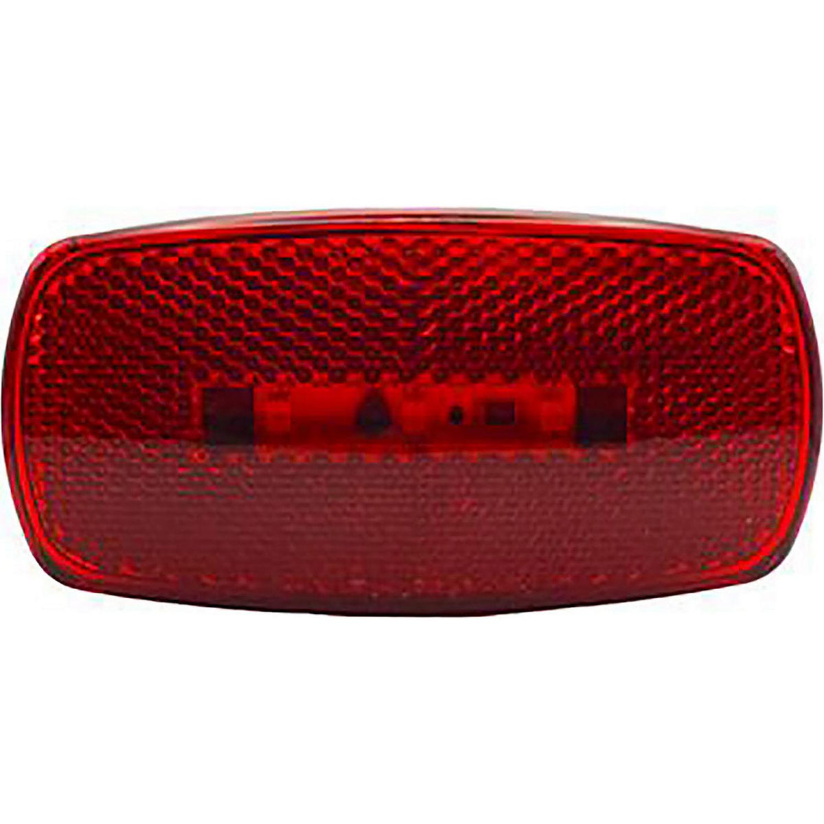 RV Designer Oblong Reflex LED Marker Light, Red, Black base