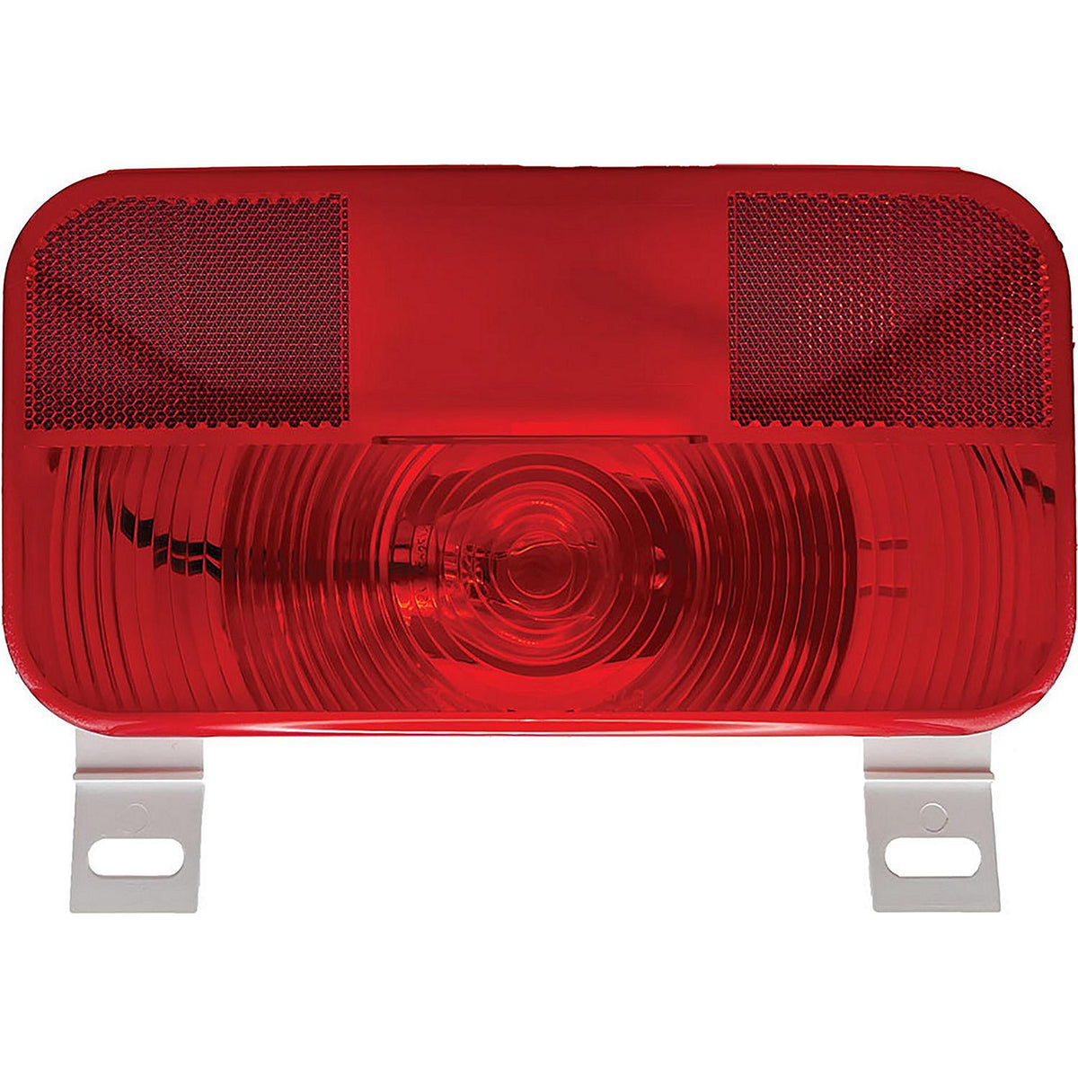 RV Designer Incandescent Rectangular License Light & Bracket, Red, 8.5625" X 4.625"