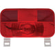 RV Designer Incandescent Rectangular License Light & Bracket, Red, 8.5625" X 4.625"