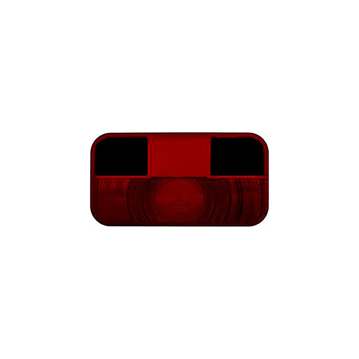 RV Designer L964 Replacement Lens for Incand. Rectangular Taillight with Reflex, Red