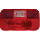 RV Designer Incandescent Rectangular License Light & Bracket & Back Up With Reflex, Red, 8.5625" X 4.625"