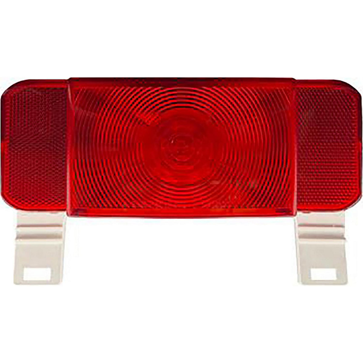 RV Designer LED RV Combination Tail Light with License Illuminator, White Base, Red