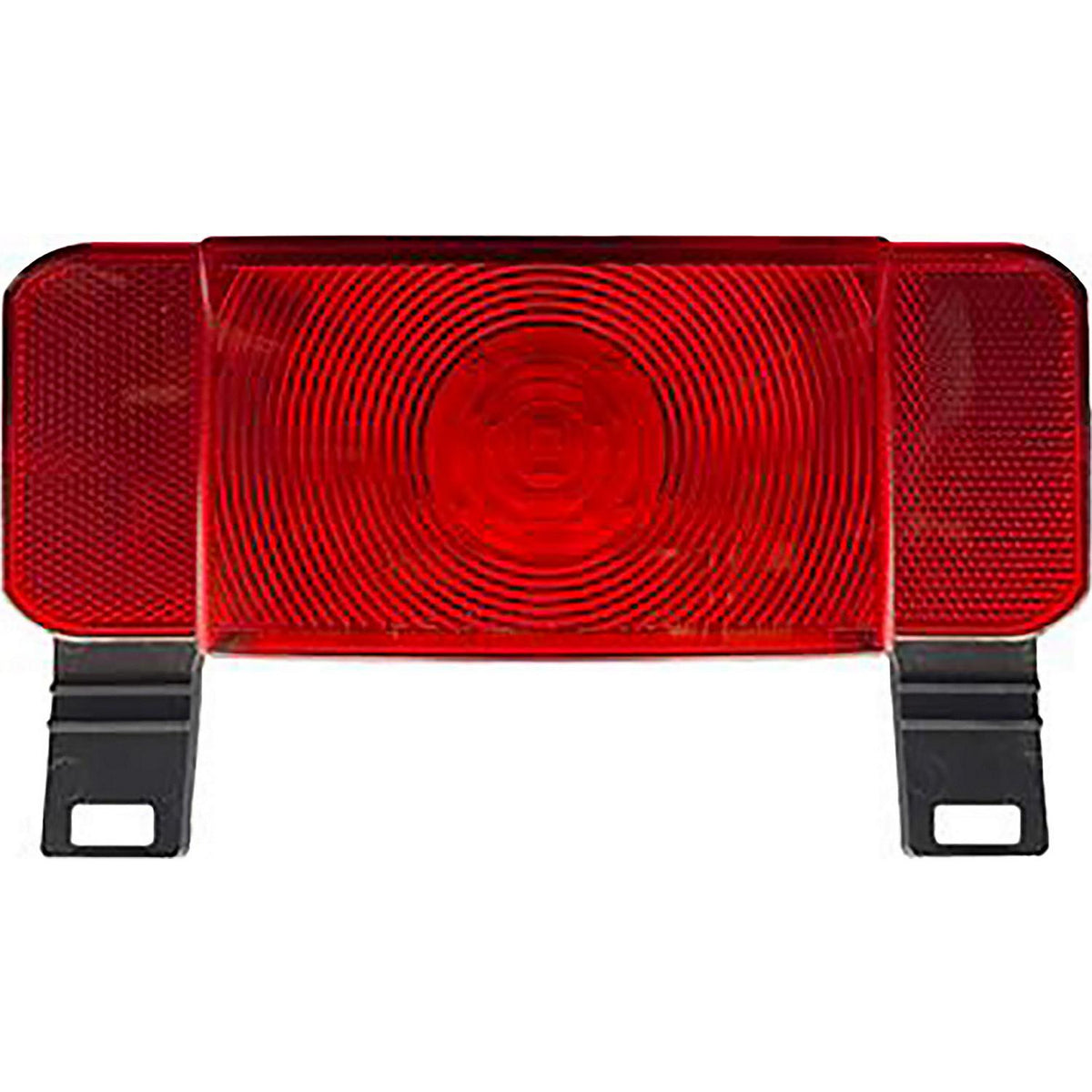 RV Designer LED RV Combination Tail Light with License Illuminator, Black Base, Red