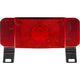 RV Designer LED RV Combination Tail Light with License Illuminator, Black Base, Red