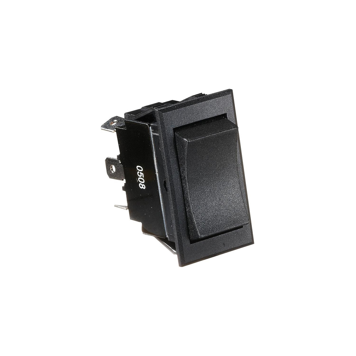 RV Designer Black Rocker Switch-20 A, 6 Terminal, Momentary On/Off/Momentary On. Cut-Out 1.46" x 0.83" - DPDT
