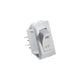 RV Designer White Rocker Switch with Gold text, 10 A, On/Off - SPST - Cut-Out .550" x 1.125"