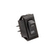 RV Designer Black Rocker Switch with Silver text, 10 A, On/Off - SPST - Cut-Out .550" x 1.125"