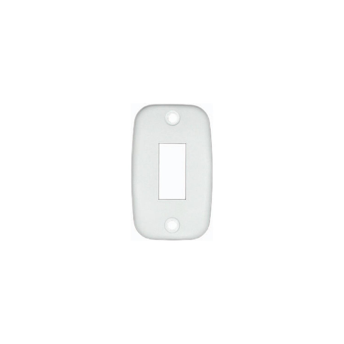 RV Designer White Single Mounting Plate - Cut-Out .550" x 1.125"
